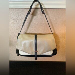 Vince Camuto "Molly" Shoulder Bag, Plus 2 Hats 1-Straw 1- Beret. Excellent Clean